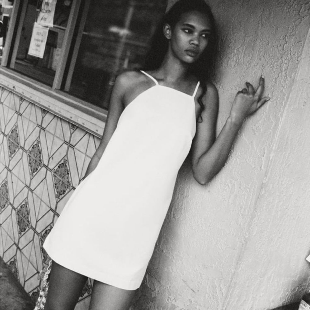 Linen Blend Short Dress